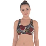 Seamless Vector Pattern Cross String Back Sports Bra