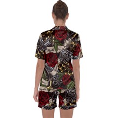 Satin Short Sleeve Pajamas Set 