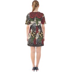 Sixties Short Sleeve Mini Dress 