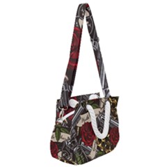 Rope Handles Shoulder Strap Bag 
