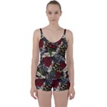 Seamless Vector Pattern Tie Front Two Piece Tankini