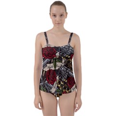 Twist Front Tankini Set 
