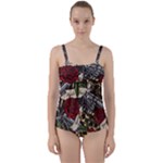 Seamless Vector Pattern Twist Front Tankini Set