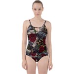 Seamless Vector Pattern Cut Out Top Tankini Set