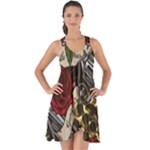 Seamless Vector Pattern Show Some Back Chiffon Dress