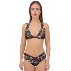 Double Strap Halter Bikini Set 