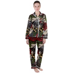 Women s Long Sleeve Satin Pajamas Set 