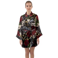 Long Sleeve Satin Kimono 