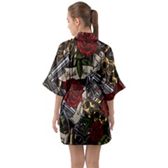 Half Sleeve Satin Kimono  