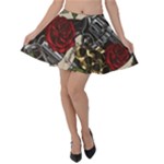 Seamless Vector Pattern Velvet Skater Skirt