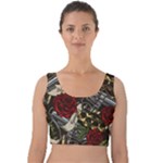 Seamless Vector Pattern Velvet Crop Top