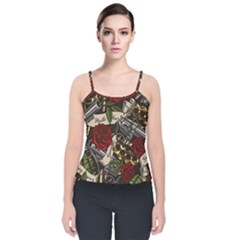 Velvet Spaghetti Strap Top 