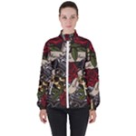 Seamless Vector Pattern Women s High Neck Windbreaker
