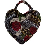 Seamless Vector Pattern Giant Heart Shaped Tote