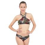 Seamless Vector Pattern High Neck Bikini Set