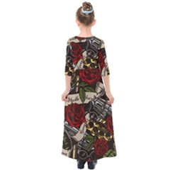 Kids  Quarter Sleeve Maxi Dress 