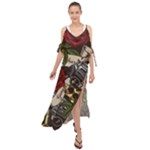 Seamless Vector Pattern Maxi Chiffon Cover Up Dress