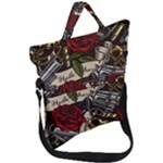 Seamless Vector Pattern Fold Over Handle Tote Bag