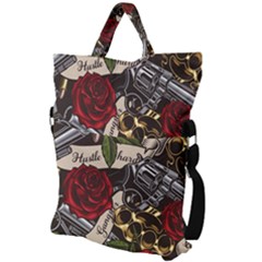 Fold Over Handle Tote Bag 