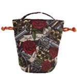 Seamless Vector Pattern Drawstring Bucket Bag