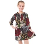 Seamless Vector Pattern Kids  Quarter Sleeve Shirt Dress