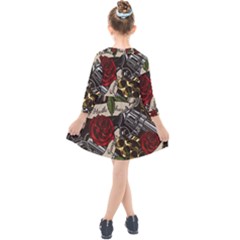 Kids  Quarter Sleeve Shirt Dress 