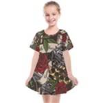 Seamless Vector Pattern Kids  Smock Dress