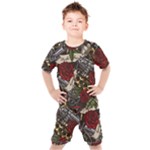 Seamless Vector Pattern Kids  Tee and Shorts Set