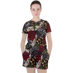 Women s Mesh T-Shirt and Shorts Set 