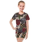 Seamless Vector Pattern Kids  Mesh Tee and Shorts Set