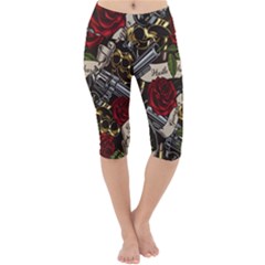 Lightweight Velour Cropped Yoga Leggings 