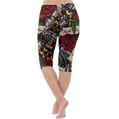 Lightweight Velour Cropped Yoga Leggings 