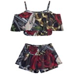 Seamless Vector Pattern Kids  Off Shoulder Skirt Bikini