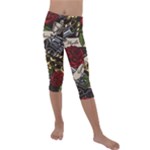 Seamless Vector Pattern Kids  Lightweight Velour Capri Leggings 