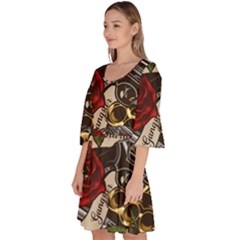 Velour Kimono Dress 