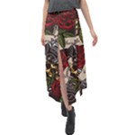 Seamless Vector Pattern Velour Split Maxi Skirt