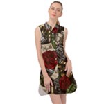 Seamless Vector Pattern Sleeveless Shirt Dress