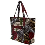 Seamless Vector Pattern Zip Up Canvas Bag