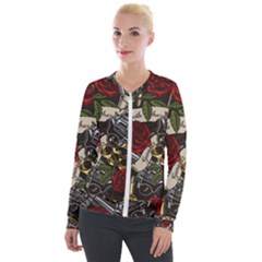 Velvet Zip Up Jacket 