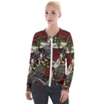 Seamless Vector Pattern Velour Zip Up Jacket