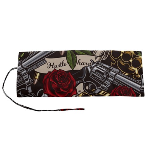 Seamless Vector Pattern Roll Up Canvas Pencil Holder (S) from ArtsNow.com