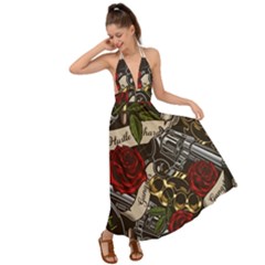 Backless Maxi Beach Dress 