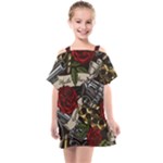 Seamless Vector Pattern Kids  One Piece Chiffon Dress