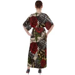V-Neck Boho Style Maxi Dress 