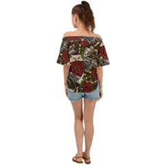 Off Shoulder Short Sleeve Top 