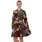 Seamless Vector Pattern All Frills Chiffon Dress