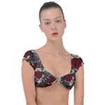 Seamless Vector Pattern Cap Sleeve Ring Bikini Top