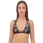 Seamless Vector Pattern Double Strap Halter Bikini Top