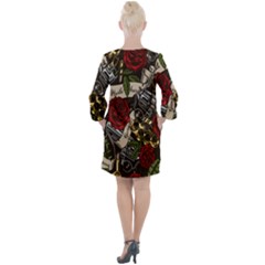 Open Neck Shift Dress 