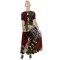 Button Up Short Sleeve Maxi Dress 